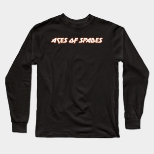 IRON TEXT || ACES OF SPADES (WHITE) Long Sleeve T-Shirt